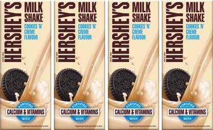 HERSHEY'S Milkshake Cokkies 'N' Cream 720ml (180ml- pack of 4) Cookies N Cream Milk Shake