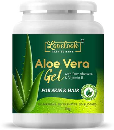 Lovelook 100% Pure Aloe Vera Gel - Repairing & Soothing for Face, Body & Hair Care