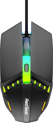 Redgear A-10 with LED and DPI Upto 2400 Wired Ambidextrous Optical  Gaming Mouse
