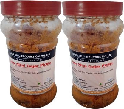 GAUR NITAI Gajar Achar 1kg Carrot Pickle