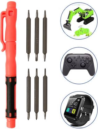 Triangle Ant ™ 12 In 1 Magnetic Pen Precision Screwdriver Bits Set Ratchet Screwdriver Set