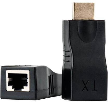 microware HDMI Extender HDMI To RJ45 Over Cat 5e/6 Network LAN Ethernet Adapter 4K 1080P Media Streaming Device