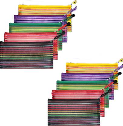 Kartual Return Gift in Bulk | Pencil Pouch with Zipper Lock | Stationery Case Pouch Multicolor Art Polyester Pencil Boxes