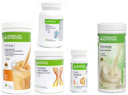 Herbalife Nutrition FORMULA1ORANGE 500 PROTIEN 200 AFRESH ENERGY DRINK PEACH 50 SHAKEMATE 500 F 2 Plant-Based Protein