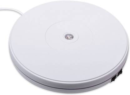 Stela NAL-250 25cmPlastic Electric Motorized Turntable Rotating Display Stand with LED Decorative Showpiece  -  7 cm