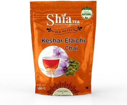 shia tea Kesar Elaichi Chai Saffron, Cardamom Tea Pouch