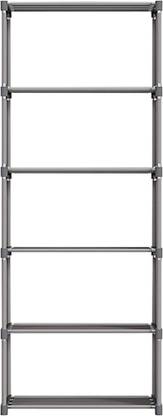 Zooper Plastic 6 Shelf Book Organizer Plastic Open Book Shelf