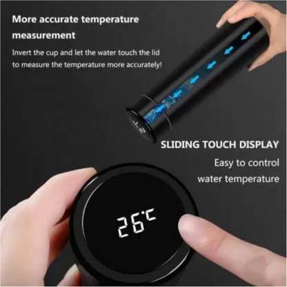 Dev Enterprise Stainless Steel Hot & Cold Smart Insulated Bottle with LED Temperature Display 500 ml Bottle