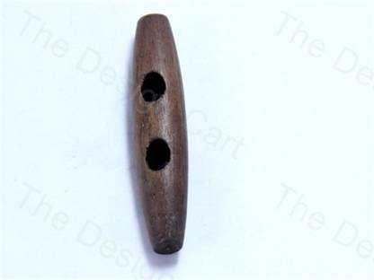 The Design Cart Brown Cylindrical Wooden Buttons 50 Pieces Size 64L/47.5 mm/1.87 inches Wooden Buttons