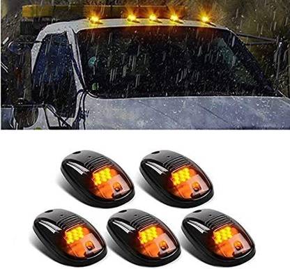 Trac Roof Marker Lights LED With Smoked Black Glass, Amber Color Set of 4 Car Fancy Lights