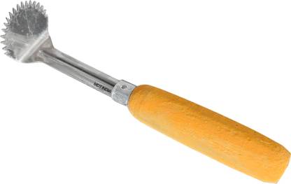 MDT India Handheld Coconut Scraper with Wooden Handle Grater