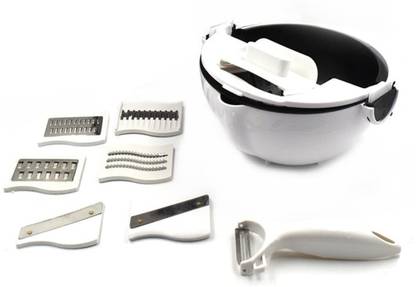 Alpha Products 7 In 1 Multi-functional Vegetable Cutter Chopper Slicer Peeler With Drain Basket Vegetable & Fruit Grater & Slicer