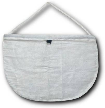 Save Cheese Cloth Nut Milk Bag with Hanging Handle and Drawstring Lock Collapsible Strainer