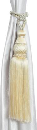 goycors White Tassels, Tieback Hook, Curtain Hooks