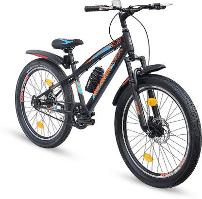 DNS BIKES DNS300 Unisex Cycle For Adults Frame Height 16" Dual Disc Brake 85% Assembled 24 T (inch) Mountain Cycle