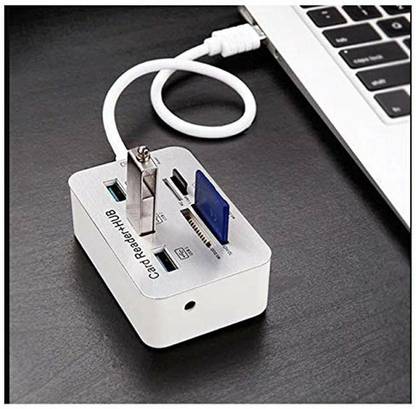 TECHGEAR 7 in 1 Ultra Fast Speed Card Reader for Laptop, PC, Supports MS Duo SD T-Flash USB 3.1 Type C to 7 in 1 USB 3.0 HUB Combo Card Reader Hub Up to 10 Gbps Card Reader