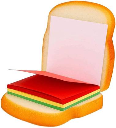 KIDICITI Sandwich Shaped Notepad and Sticky Notes Unique Mini Notes Memo Pads A4 Note Pad Plain 100 Pages