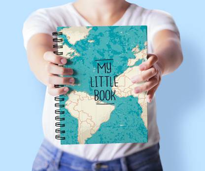 PARIVRIT "My Little Book" Reusable and Erasable Notebook with 1 whiteboard marker A5 Notebook Unruled 30 Pages