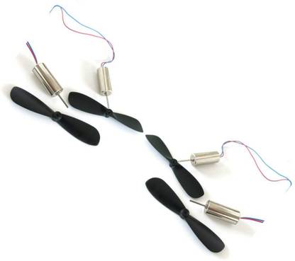 INVENTO 4pcs DC 4.2V 610 6x10mm Micro Coreless Motor With 4pcs Propeller High Speed Automotive Electronic Hobby Kit