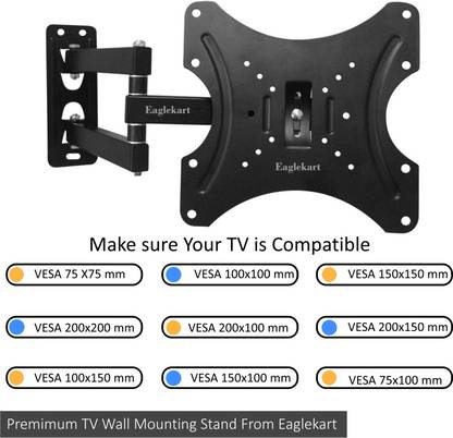Eaglekart LCD/LED/PLASMA TV Swivel Type Movable Wall mount Bracket for oneplus MI Sony VU TV Stand Base