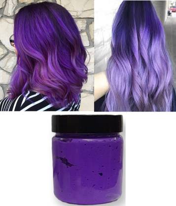 REIMICHI NEW TEMPORARY HAIR DYEING PURPLE BLUE CREAMY WAX FOR MEN & WOMEN , PURPLE
