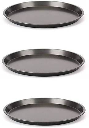 ALAMDAAR Non Stick Round Pizza Baking Tray BakeWare Plate Mould Tools Microwave Oven OTG Pizza Tray