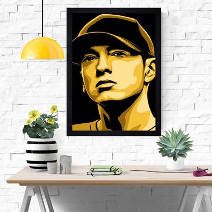 Gallery99 Eminem Jay Z Renegade Texture Paper Framed Art Print 19.25 Inches X 13.25 Inches Digital Reprint 13.25 inch x 19.25 inch Painting