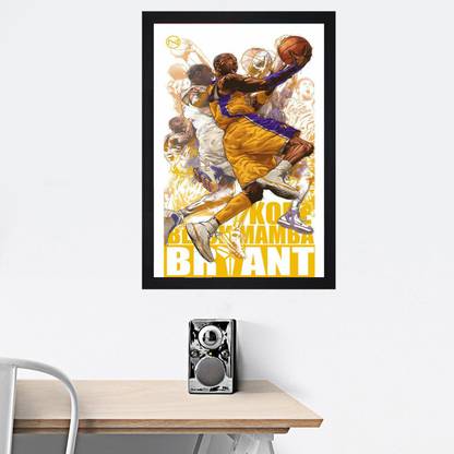 Chaque Decor Nba Anime Texture Paper Framed Art Print Digital Reprint 13.25 inch x 19.25 inch Painting