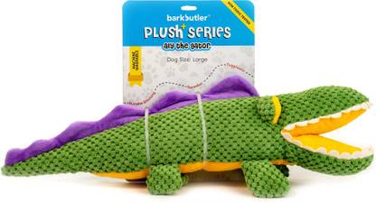 barkbutler Aly The Gator Soft Squeaky Plush Dog Toy, Green | For Small - Large Dogs (5-30kgs) | Machine Washable | Reinforced Fabric | Non - Toxic | Durable Pet Toy | Cuddle, Play, Train, Chew, Tug Polyester Soft Toy For Dog