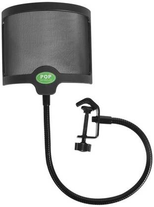 Urban Infotech Metal Pop Filter New Metal Mesh Layer with Gooseneck Clip Stabilization Arm Mic shield