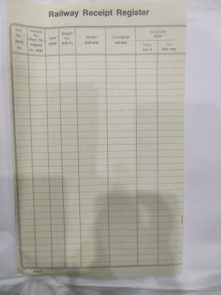 R K SALES R K Railway Receipt Register 120 Pages, Pack of 1 2-Part Record Keeping Books