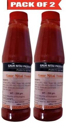 GAUR NITAI Tomato Sauce 500 G Without Onion & Garlic Ketchup