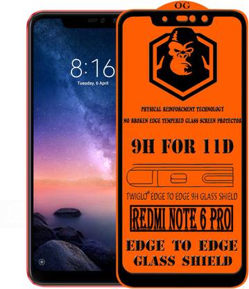 TWIGLO Edge To Edge Tempered Glass for Mi Redmi Note 6 Pro