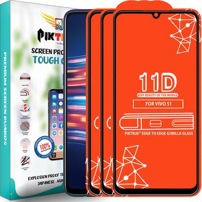 PikTrue Edge To Edge Tempered Glass for Vivo S1