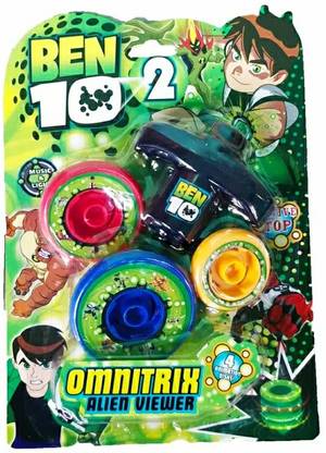 Gayatri Enterprise Ben 10 Omnitrix Alien Viewer Beyblade Spinner Powerful Push Top