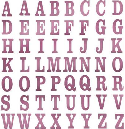 Comet Busters 1.5 cm Self-Adhesive Uppercase Metallic Alphabet Sticker for Art & Craft Pink(STK207A) Removable Sticker