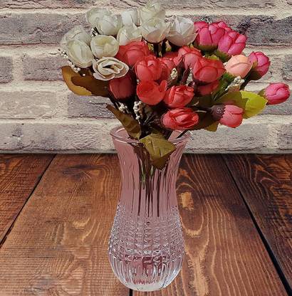Pure Source (India) Small Crystal Clear Glass Vase