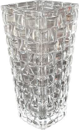 Pure Source (India) Crystal Clear Heavy Weight Glass Vase