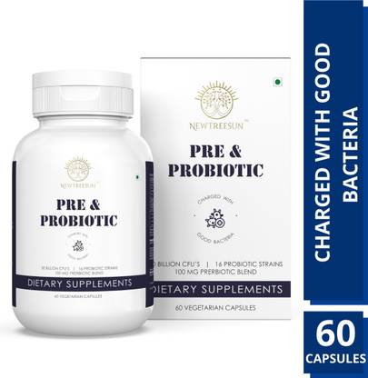 NEWTREESUN Pre & Probiotics for Heartburn Digestion Diarrhea Gas Acid Reflux Stomach acid
