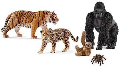 Schleich Wild Life, Jungle Animals for Kids Ages 3+, 5-Piece Wild Animal Toy Set