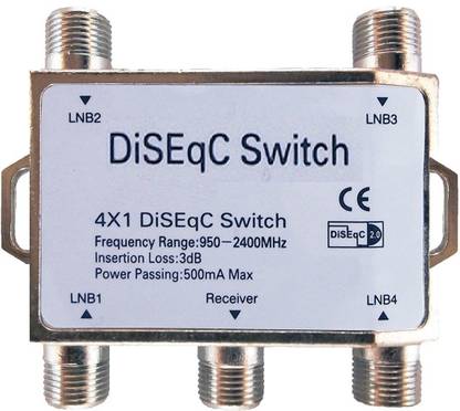 GoodsBazaar DiSEqC Switch SW 4008 DiSEqC 2.0 Switch 4 in 1 Satellite Dish Connection Switch Digital Multimeter