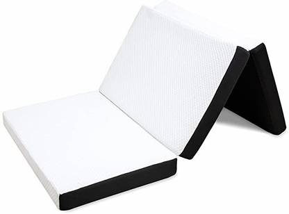 FOVERA Folding Medium-Firm Grid Based Orthopedic Mattress (75 x 25 x 4 Inch) 4 inch Single High Density (HD) Foam Mattress