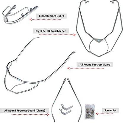 nikavi ARCG17A Bumper Crash Guard Compatible for Honda Dio BS4