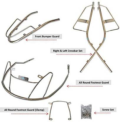 nikavi ARCG01 Bumper Crash Guard Compatible for Honda Activa 3G/4G/5G