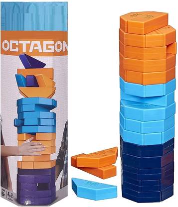 kastbhanjan Enterprise Twisted Octagon Shape Tower Stacking Game for Adults and Kids Word Games