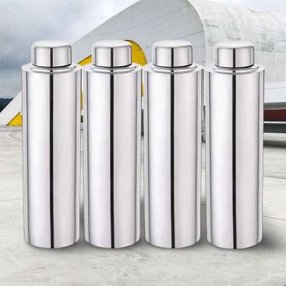 BIGWIN stainless steel fridge water bottle 1000ml (Pack of 4 Steel/Chrome) 4000 ml Bottle 1000 ml Bottle