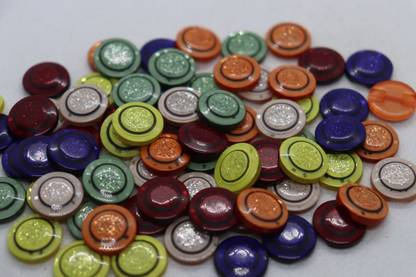 The Design Cart Multicolour Assorted Pack Designer Fancy Acrylic Button 50 Pieces Size 20L\13mm Acrylic Buttons