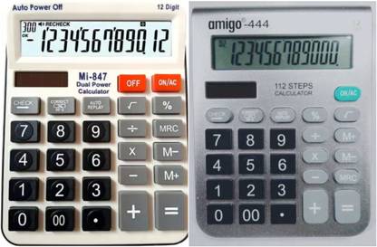 Amigo Stylish Calculator Combo of 847 and 444N With Soft Keys Amigo 847 and 444N Basic  Calculator