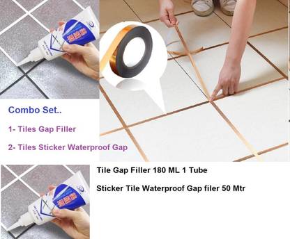 ARV Combo Set (Waterproof Tiles & Golden Sticker 180 ML, 50 Miter 1 Pcs) Crack Filler