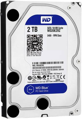 WD SATA DESKTOP 2 TB Desktop Blue SATA Internal Hard Disk Drive (HDD) (WD20EZRZ)